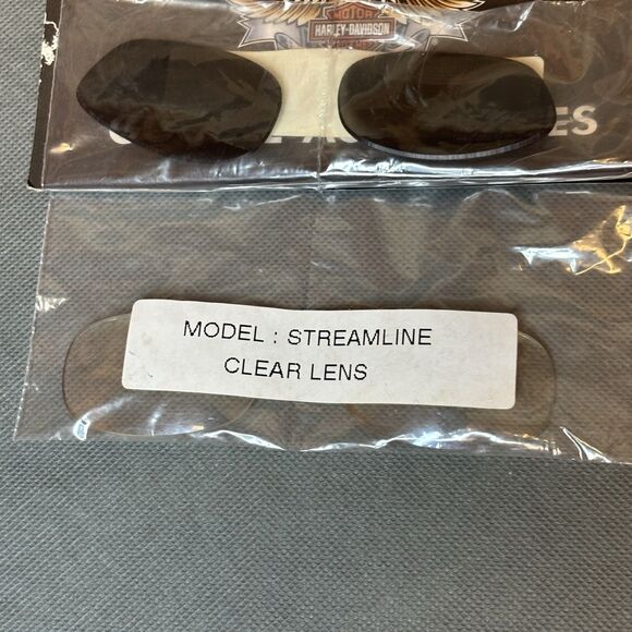 NOS Genuine Harley Davidson Goggle Streamline Lenses Clear & Smoke Replacement - Picture 3 of 6
